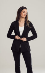 Black Tapered Leg Stretch Trousers - Image 5