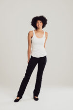 Black Bootleg Stretch Trousers