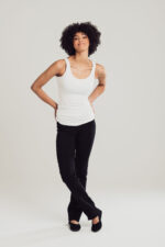 Black Bootleg Stretch Trousers - Image 5