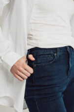 Indigo Wide Flare Leg Jeans - Image 3