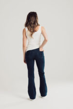 Indigo Wide Flare Leg Jeans - Image 5