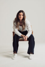 Navy Wide Leg Trousers - Image 5