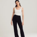 Black Cotton Yoga Trouser