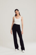 Black Cotton Yoga Trouser