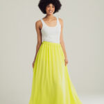 French Chiffon Maxi Skirt
