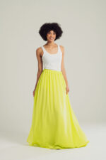 French Chiffon Maxi Skirt