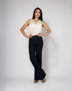 Dark Indigo Straight Wide-Leg Jeans