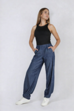 Mila Denim Cuffed Trousers - Image 7