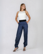 Mila Denim Cuffed Trousers - Image 2