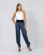 Mila Denim Cuffed Trousers